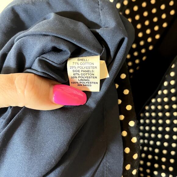 Banana Republic Dress Sheath Polka Dot 0 Navy Blue White Business Casual - Picture 8 of 15